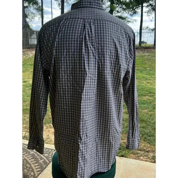 Router & yorke long sleeve button up large 100% cotton brown plaid - Picture 6 of 6